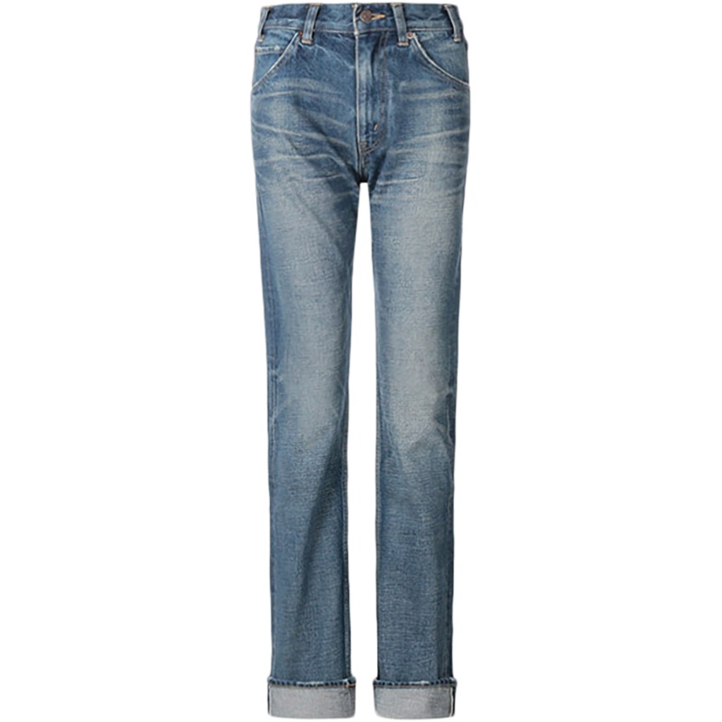 CELINE 赛琳/思琳 女士 棉质做旧版直筒牛仔裤长裤 2N477945F