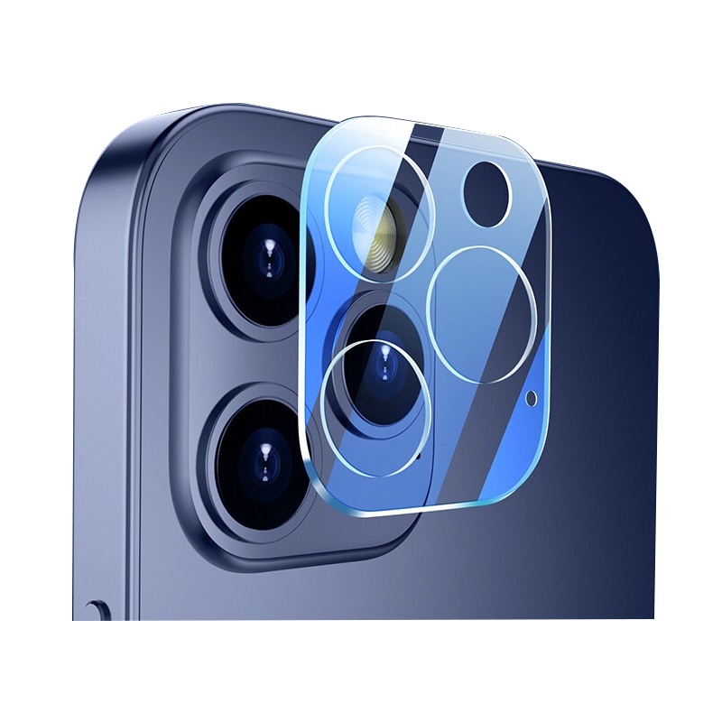 ESCASE iphone 12pro max镜头膜全覆盖iphone12 Pro max钢化后摄像头保护膜 柔性弧边真