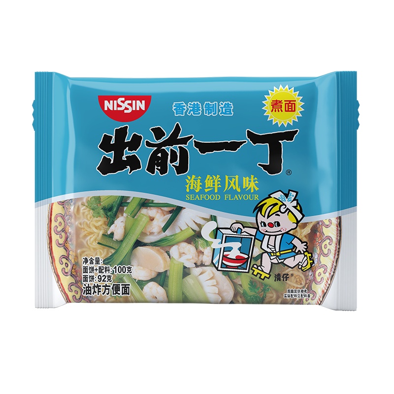 中国香港出前一丁方便面 海鲜味100g 方便速食泡面拉面办公室 熬夜