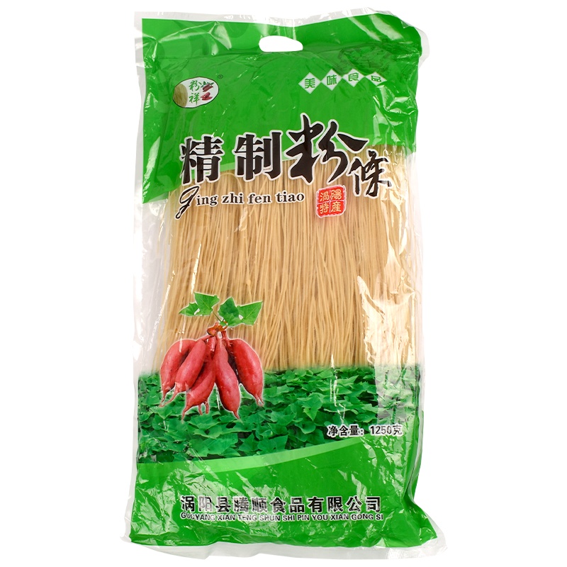 粉祥 涡阳手工精制粉条薯丝 精制粉条粉丝红薯粉条安徽特产纯手工农家地瓜红著细粉山芋粉丝酸辣粉条
