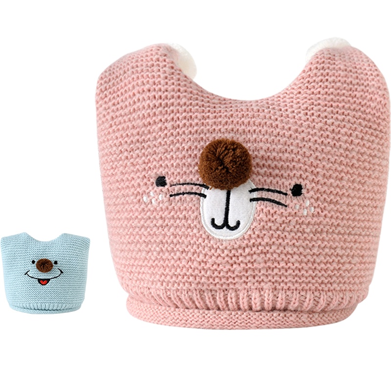 英氏儿童帽子宝宝贴面印花立体帽顶针织帽YRPHJ30080A01 2020新款秋装