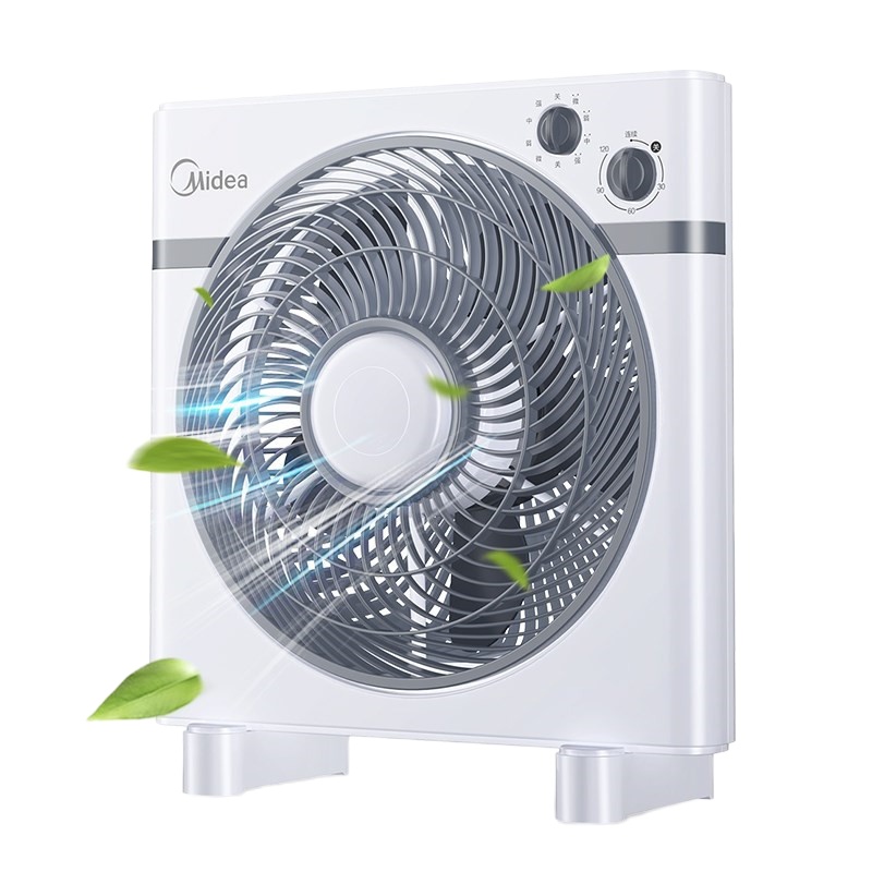 美的/Midea KYT25-15AW 转页扇台式电风扇办公扇学生宿舍静音家用节能风扇 机械控制支持定时4档可调自然风