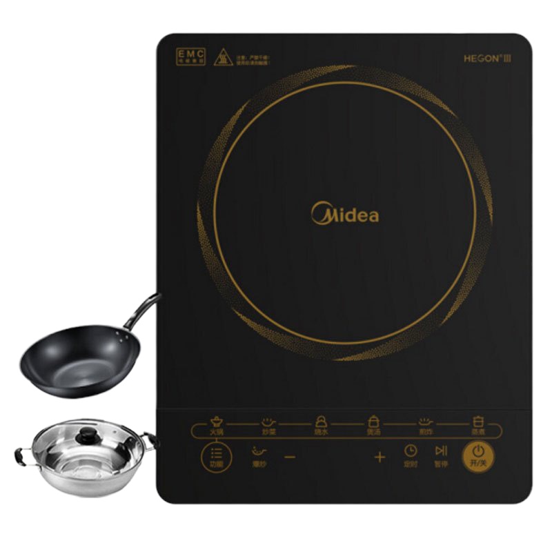 美的(Midea)多功能触摸电磁炉 家用电炒锅正品 C21-HT2117HM