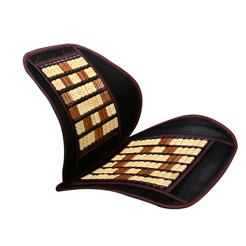 淘尔杰TAOERJ夏季汽车竹片腰靠坐垫办公室透气靠背垫车用座椅护腰垫汽车座垫[默认随机发 备注需要颜色]