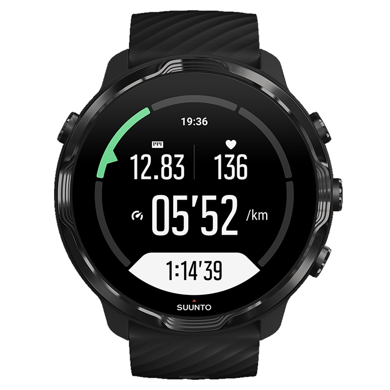 松拓Suunto颂拓7全黑智能手表音乐支付户外跑步 安卓运动双系统腕表男女通用SS050393000