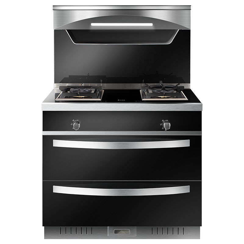 艾美特集成灶一体机19m3吸力油烟机4.5kw火力燃气灶100L大容量消毒柜智能烟灶套装顶部可暖菜JJZT-CJT07B