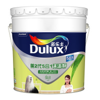 多乐士(Dulux) 第二代五合一无添加内墙乳胶漆 墙面漆油漆涂料 A611 15L