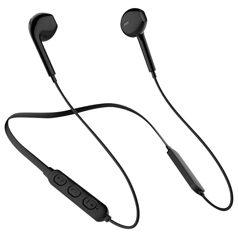 铁达信TD-65黑色运动蓝牙耳机挂脖双耳跑步真无线入耳式耳塞超长待机续航