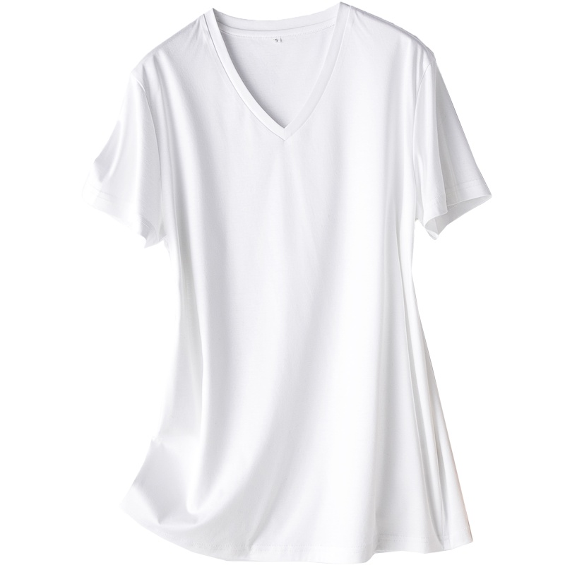 恒源祥年新款T恤女夏短袖纯棉上衣白色百搭打底衫精梳棉汗衫