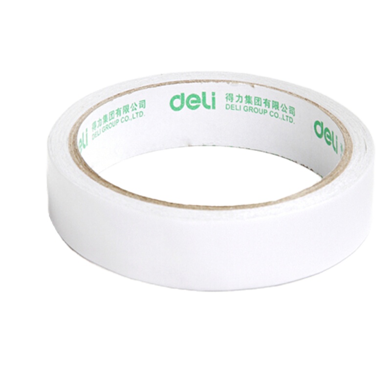 得力 30402 棉纸双面胶带 手工双面胶 18mm *10y 10卷装