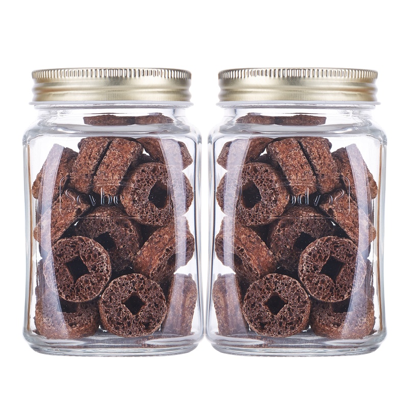 喜碧(Scybe)莫格拧盖方形加厚玻璃密封罐储藏瓶 500ml 4件套