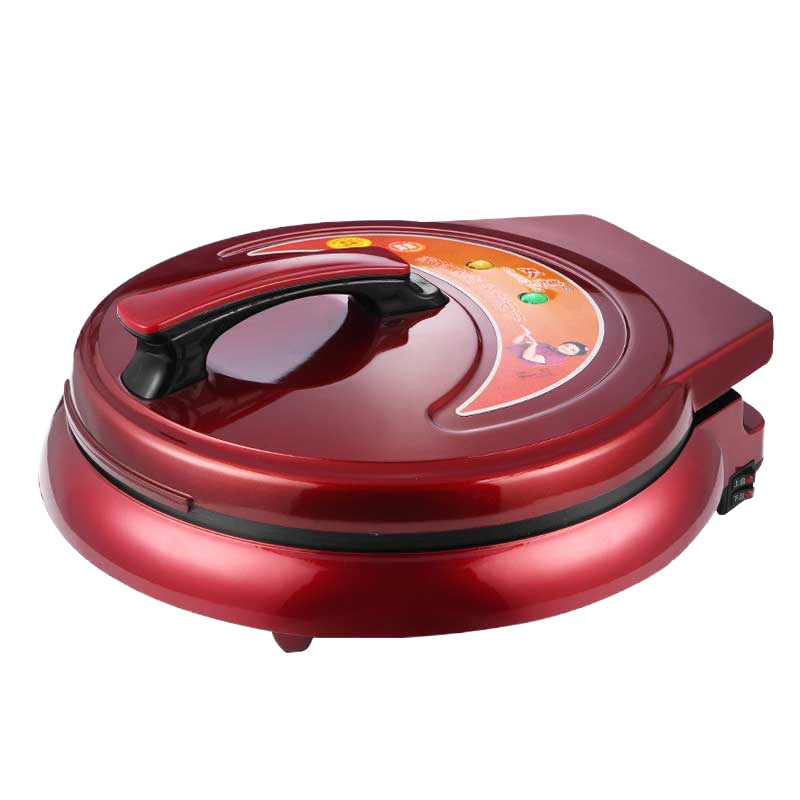 加大加深家用电饼铛商用超大40口径双面加热黄金蛋自动断电煎饼机烙饼机 大号红色外径40内径38cm深度4cm