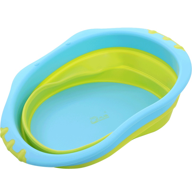 龙之涵 婴儿洗脸盆儿童小脸盆新生儿洗脚/屁屁/PP盆子 可折叠面盆 颜色随机