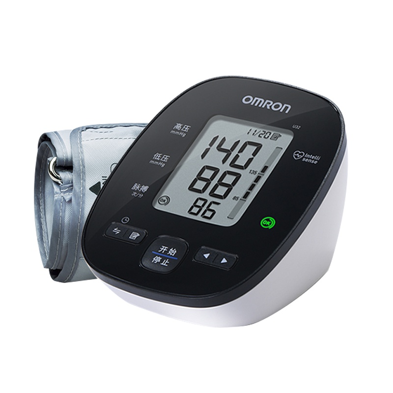 欧姆龙(OMRON)电子血压计U32 智能加压蓝牙传输成人家用全自动血压测量仪 上臂式测压计