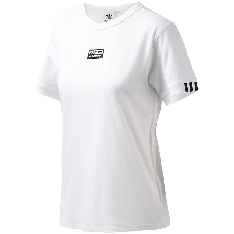 adidas阿迪达斯三叶草女装运动服双重logo短袖T恤ED5844