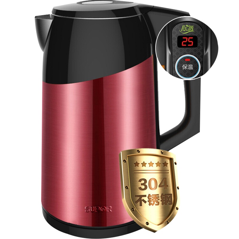 苏泊尔(SUPOR) 电水壶电热水壶1.7L家用保温304不锈钢自动断电SWF17S16A
