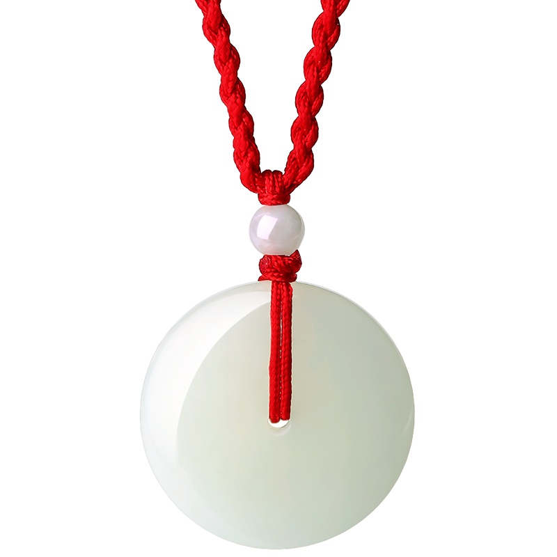 周六福女款和田玉平安扣挂坠吊坠1278