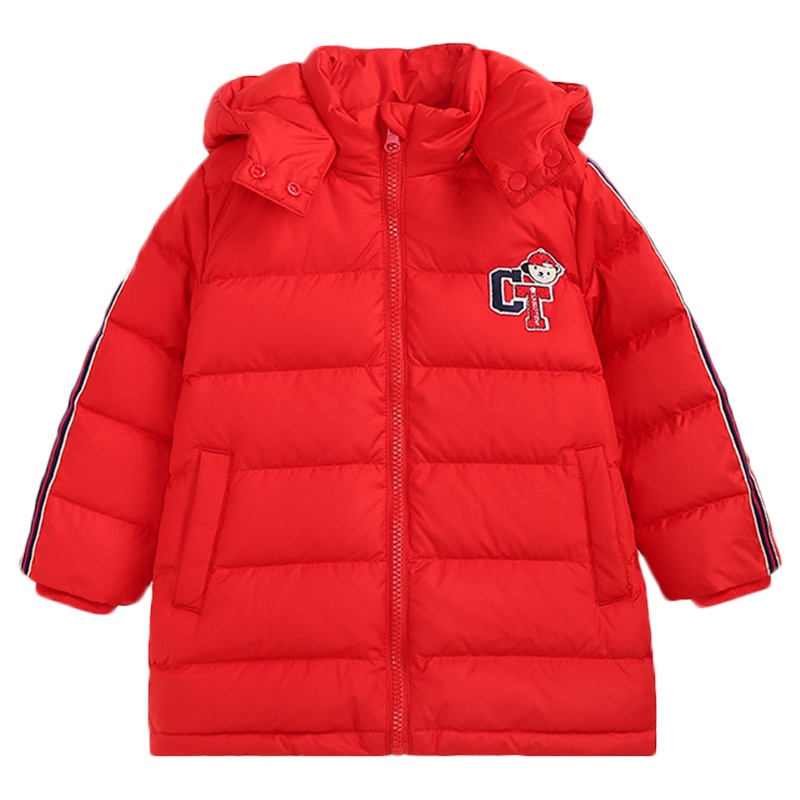 那那几人童装儿童羽绒服男童冬季轻薄外套中小童保暖中长款上衣2020新款