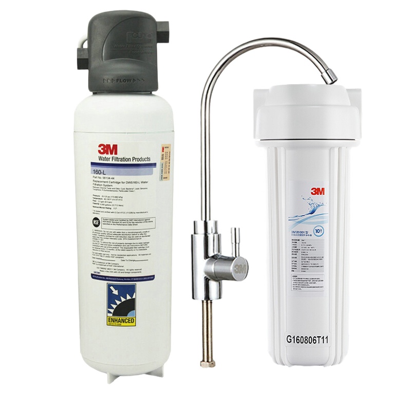 3M家用净水器DWS160L 大流量家用商用直饮机 家用净水器直饮厨下式净水机