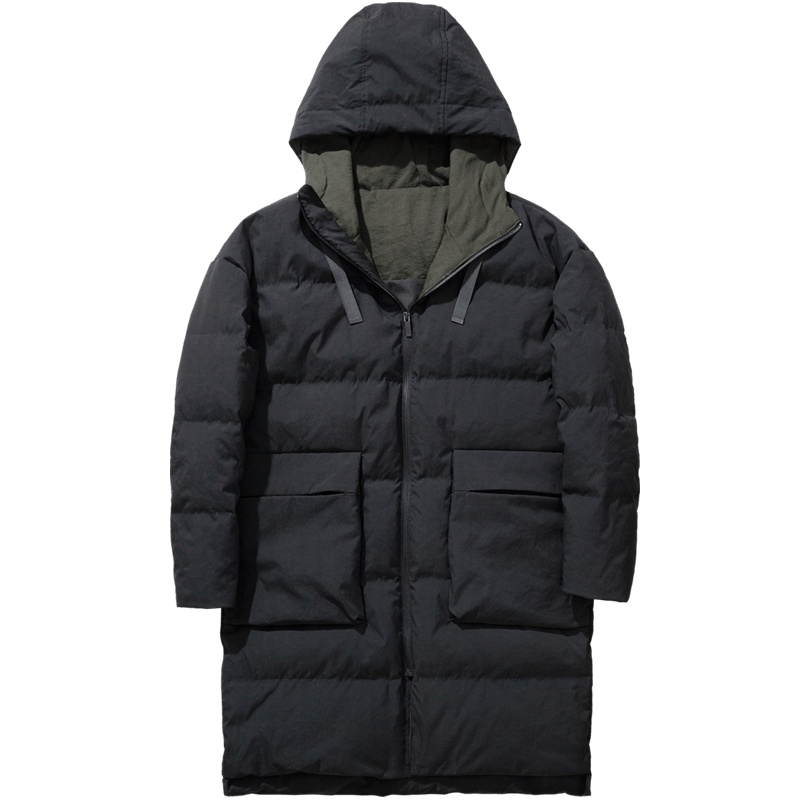 千纸鹤2019冬季新款男士时尚休闲保暖中长款羽绒服外套男60217