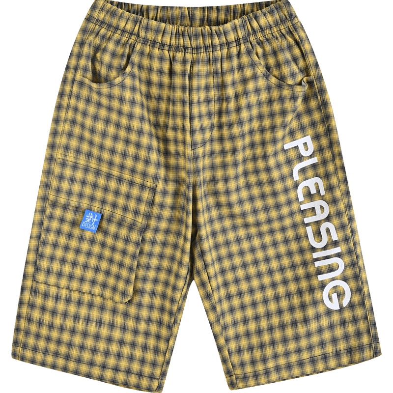 铅笔俱乐部童装男童中裤纯棉大童五分裤宽松儿童七分裤子夏季新款