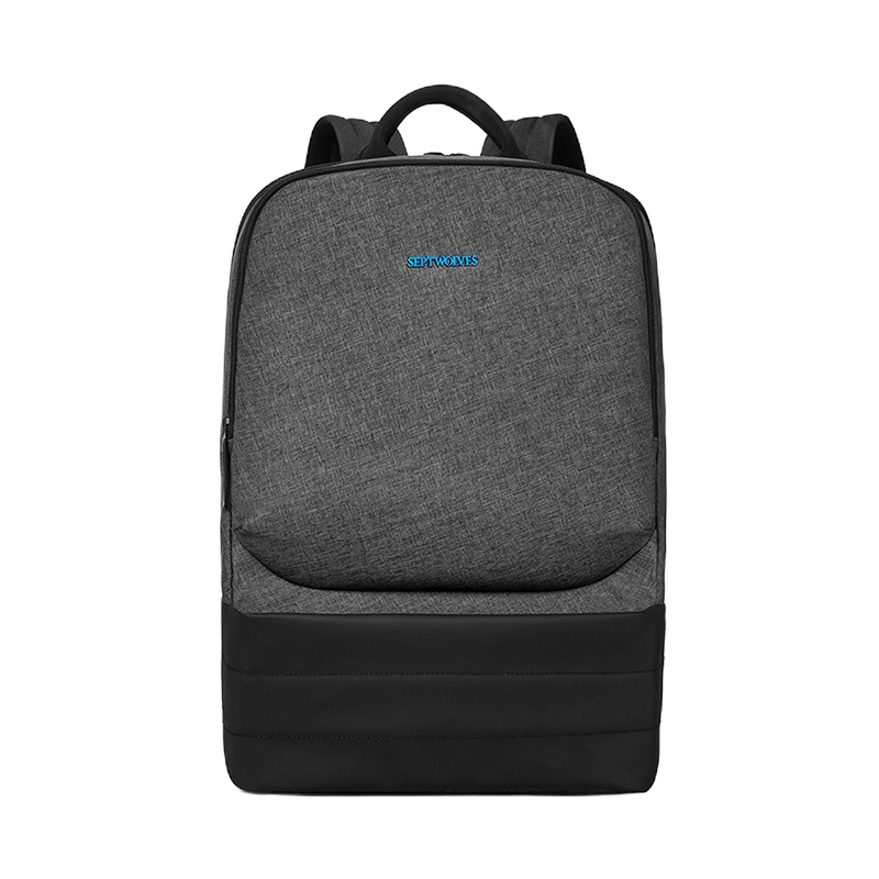 七匹狼(SEPTWOLVES)双肩包男电脑包商务牛津纺布背包休闲学生书包旅行包