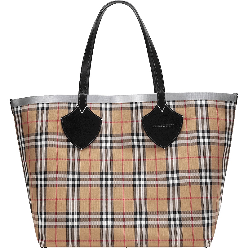 BURBERRY 博柏利 男女通用款织物The Giant双面两用手提单肩包 80064741