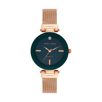 安妮克莱因（ANNE KLEIN）璀璨永恒系列镶钻潮流时尚简约合金表带石英女表AK/2472NMRG