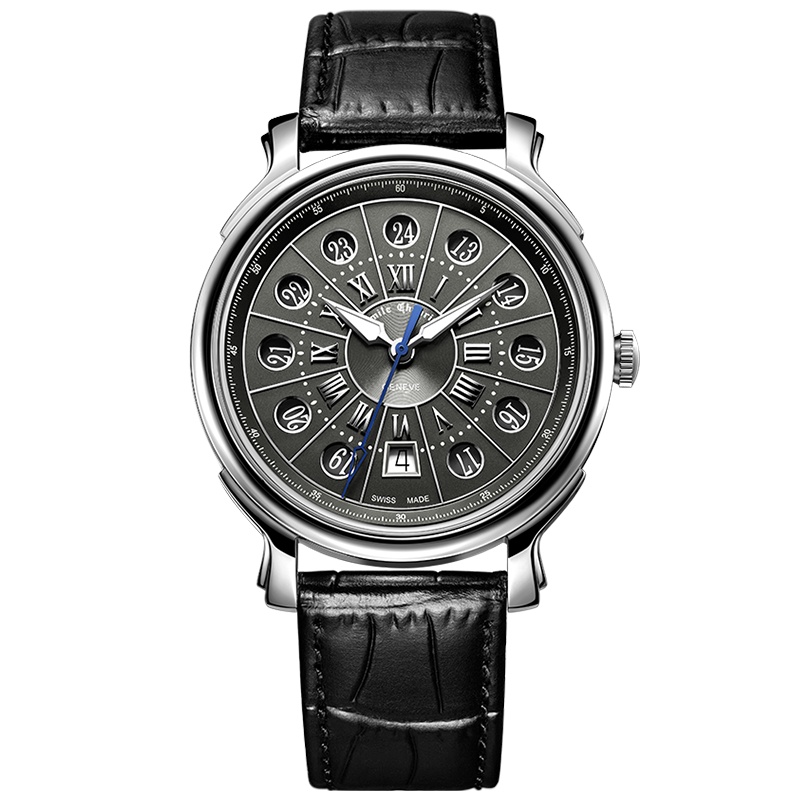 艾米龙(Emile Chouriet)手表传承系列 黑色牛皮带机械男表13.1178.G.6.8.63.2