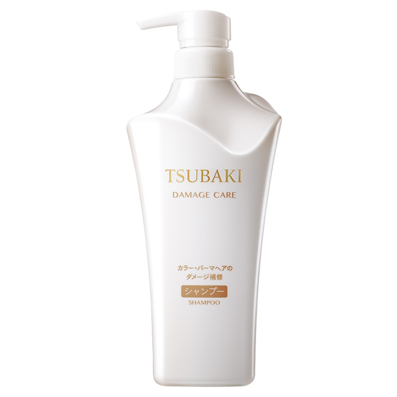 资生堂 丝蓓绮(TSUBAKI) 滢艳染烫修护洗发露 500ml 日本进口 修护受损发质 成人洗发水