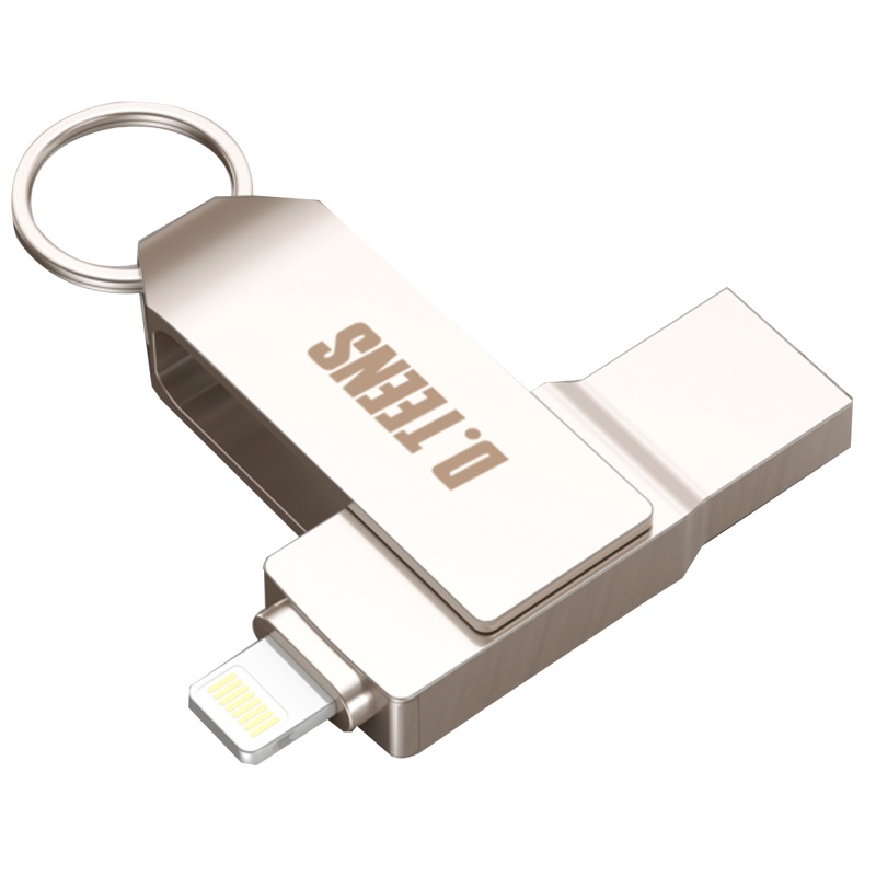 迪汀斯苹果手机u盘64g高速电脑两用iphone外置扩容器金属定制优盘X2-64