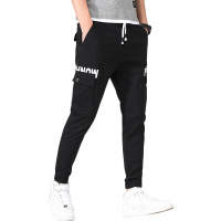 超音狼春夏款 休闲口袋印花束九分工装裤KK-G21