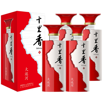 [中华老字号]十里香 52度大运河 500ml*4瓶整箱装 非遗酿造浓香型白酒
