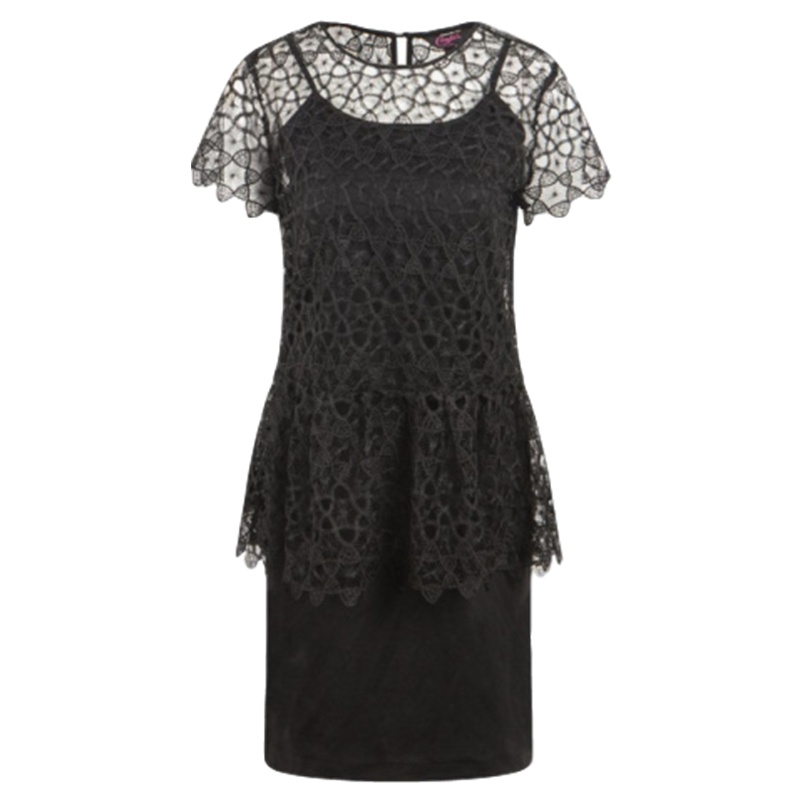 【福利款】拉夏贝尔黑色吊带两件套连衣裙