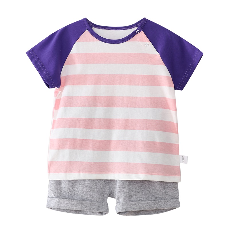 卡伴(Curbblan)童装儿童仙人掌字母卡通棉质短袖T恤套装适合身高80-120cm儿童