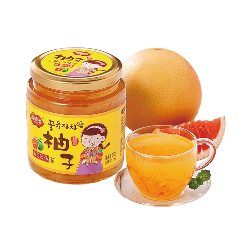 沁函福事多蜂蜜柚子茶柚子味-600g*2瓶