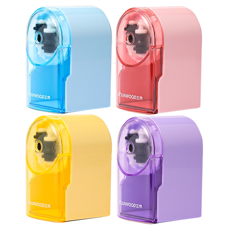 三木(SUNWOOD)5196削笔器手摇削笔机儿童卷笔刀小学生耐用转笔刀铅笔刨笔机手动可爱多功能女孩幼儿园旋钻销消绞笔