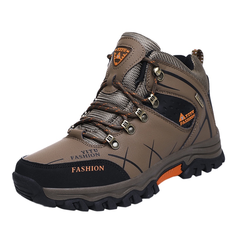 YIBULUOTUO棉鞋男士加绒保暖鞋冬季户外防水休闲鞋高帮加厚登山鞋爸爸鞋