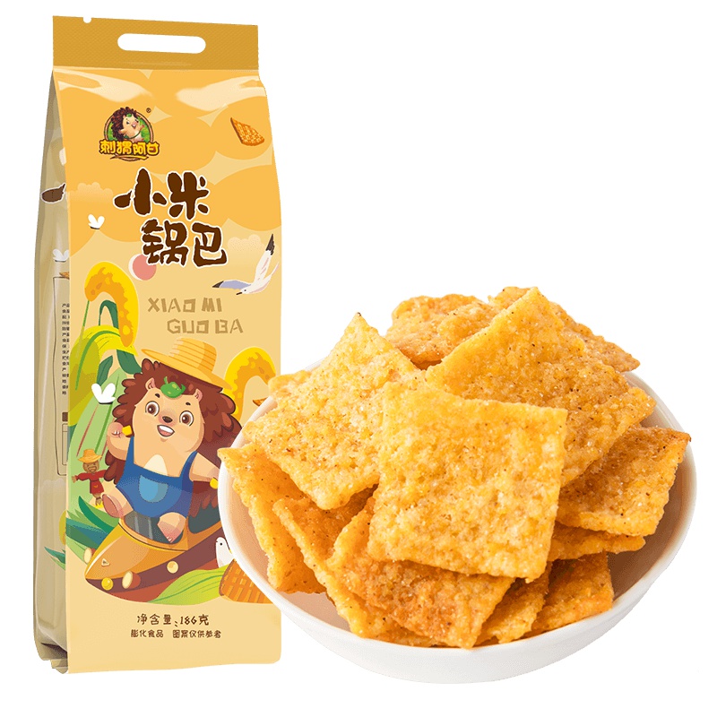 刺猬阿甘 小米锅巴办公室休闲零食小吃186g