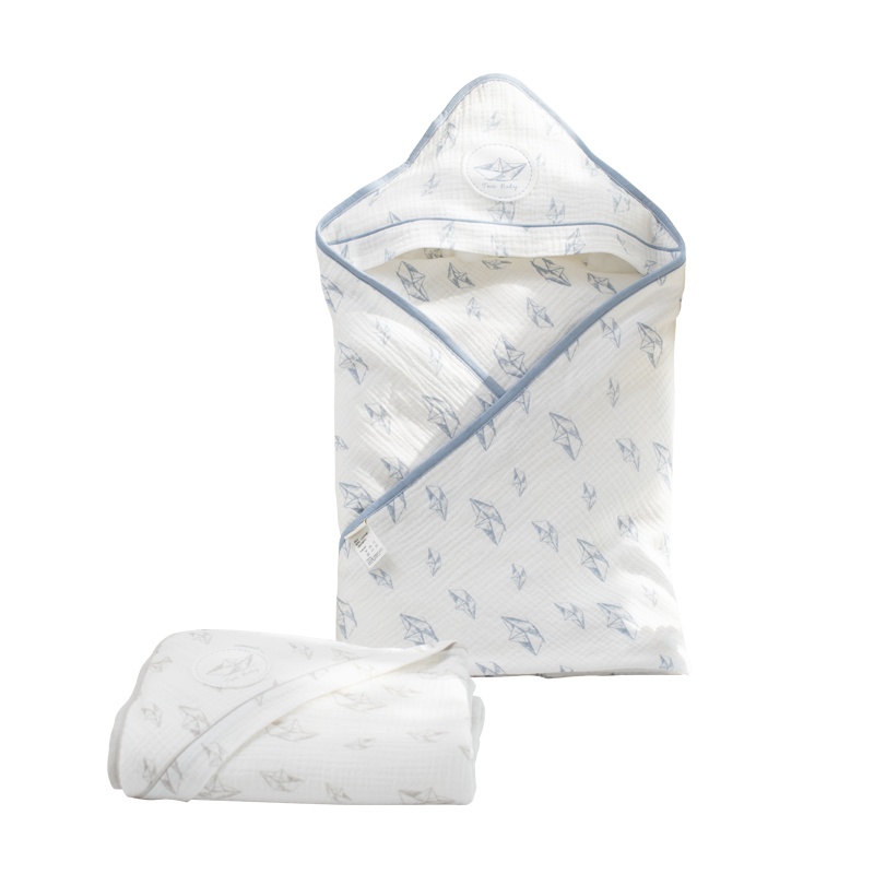 俩个宝宝初生婴儿抱被产房包巾新生儿春秋纯棉纱布宝宝防惊跳包被夏季薄款