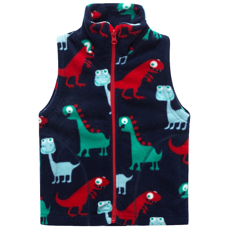 I.K童装 中小童春秋摇粒绒背心 藏青色 90-130cm