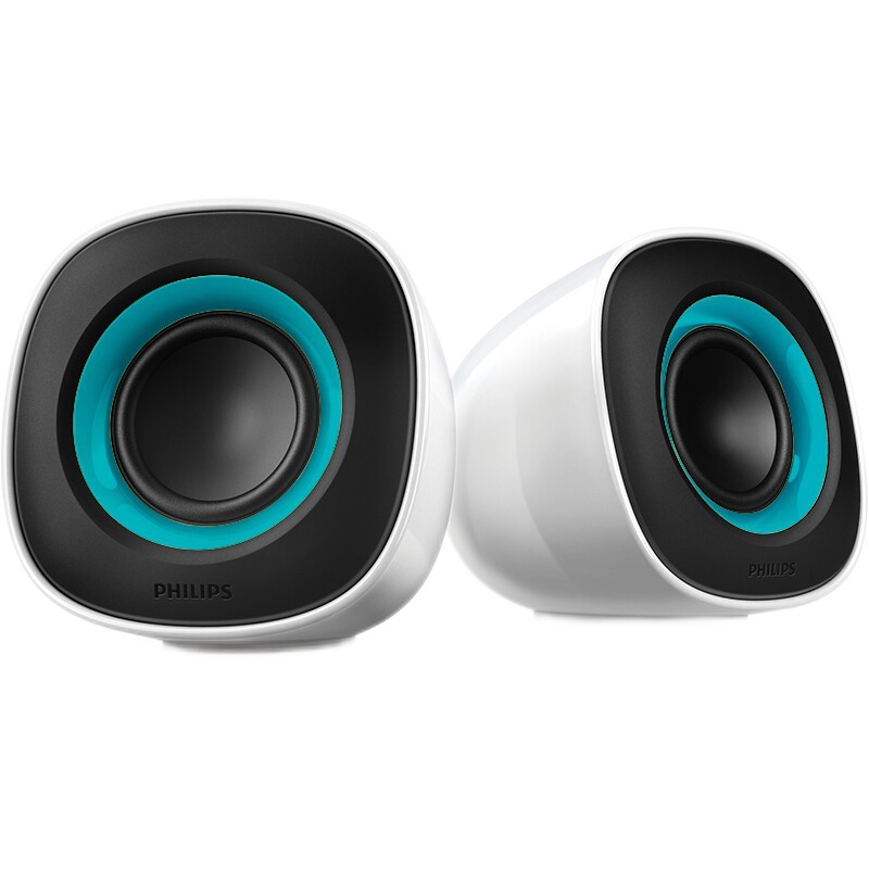 飞利浦(PHILIPS)SPA2201蓝牙台式电脑小音箱 低音炮迷你音响 USB笔记本多媒体震撼重低音 蓝色