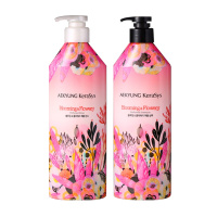 爱敬 科娜洗丝 韩国进口洗发护发套装 红色香水系列(损伤修复 弹性秀发) 600ml*2瓶