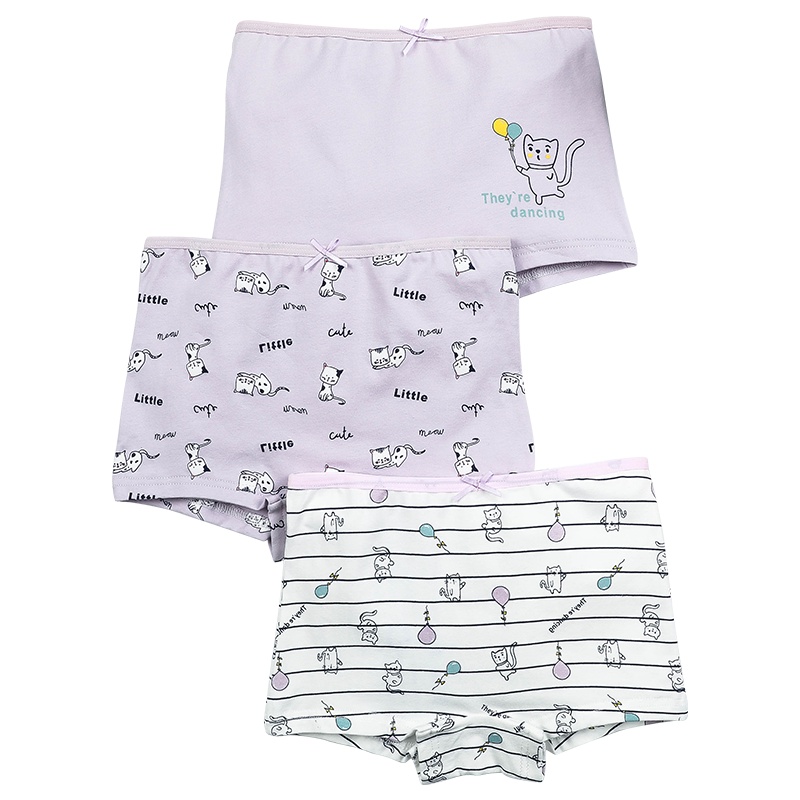 红豆(HODO)内裤2019年夏季中大童儿童内裤A类棉质居家四季其他学生宝宝女童儿童短裤3条装