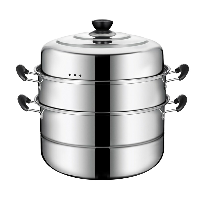 苏宁极物 双英 蒸锅 28cm 三层