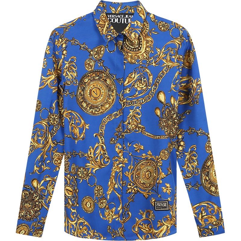 VERSACE JEANS COUTURE 范思哲 女士粘胶纤维休闲长袖衬衫71HAL201 NS007