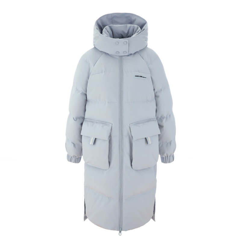 高梵(GOLDFARM)2019秋冬女装时尚连帽保暖中长款羽绒服