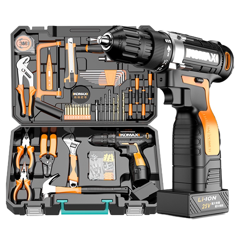 企购优品日常家用电钻手工具工具箱 五金电工专用维修多功能工具箱