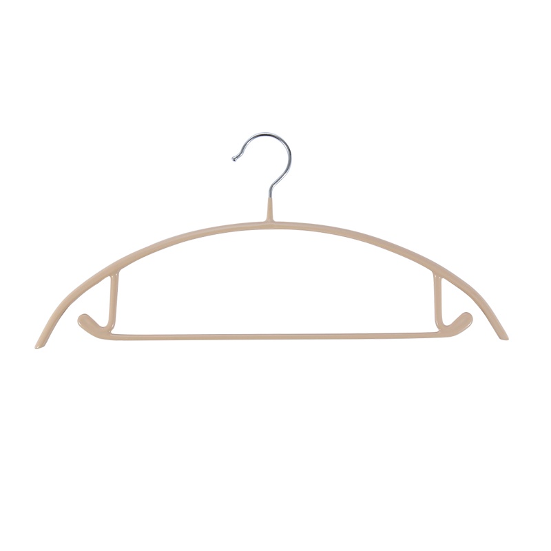 欧润哲 衣架 浸塑无痕晾衣架 大人小孩防滑凹槽衣服撑子小衣撑 10只装