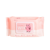 苏宁极物手口湿巾家庭装清洁家用湿巾婴儿柔大包装 80片/包*3包